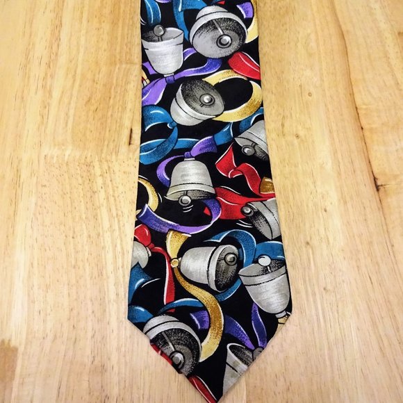 SPENCER & LOWE CHRISTMAS BELL TIE - Picture 1 of 2